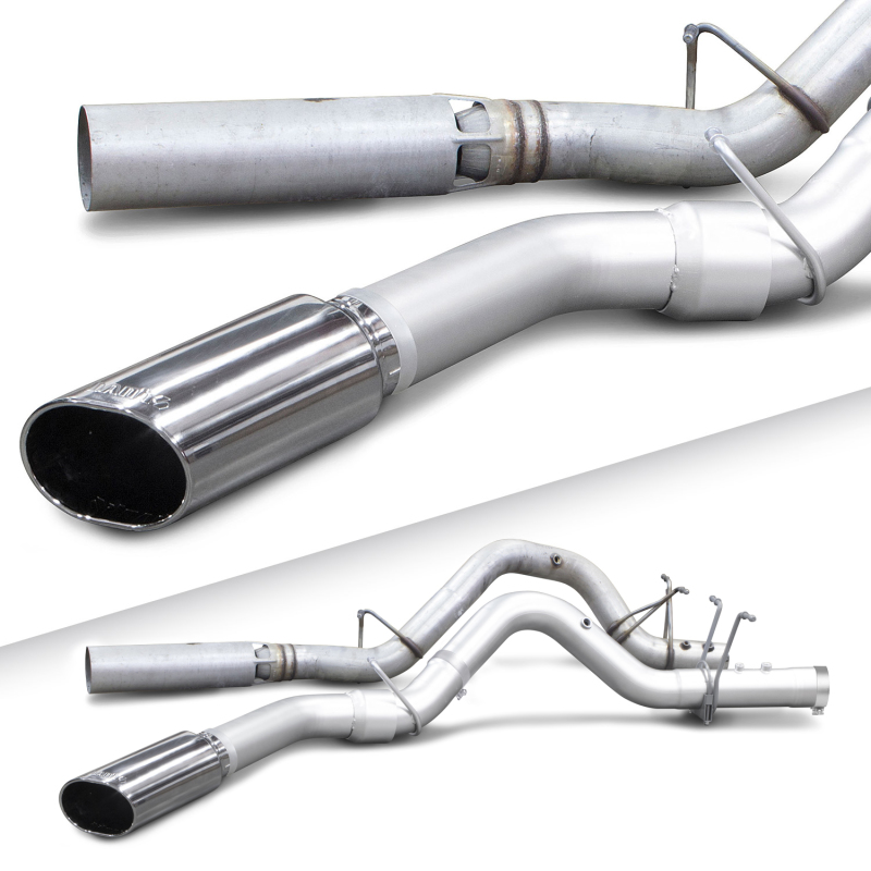 GMC Sierra 3500 Performance Exhaust - Single Rear Exit - Banks Power - Monster Exhaust System with Chrome SideKick Tip - Chrome - `17-`19